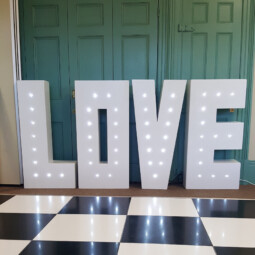 LOVE Letter wedding prop hire Birmingham