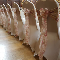 floral lace chair sashes for wedding top table