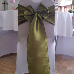 olive green chair sash