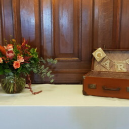 vintage suitcase for wedding cards and gifts