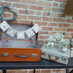 vintage suit case wedding prop hire Birmingham