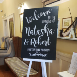 personalised wedding welcome sign